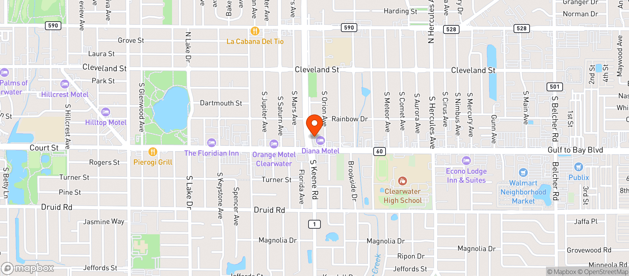 Map showing Rumba Island Bar & Grill