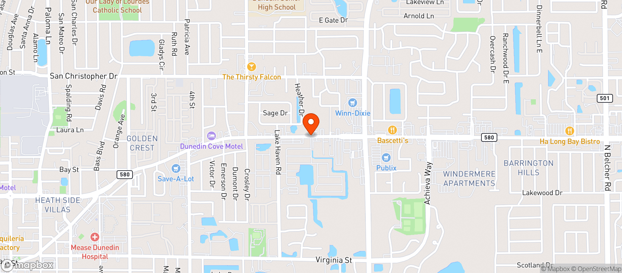 Map showing Luekens Wine & Spirits