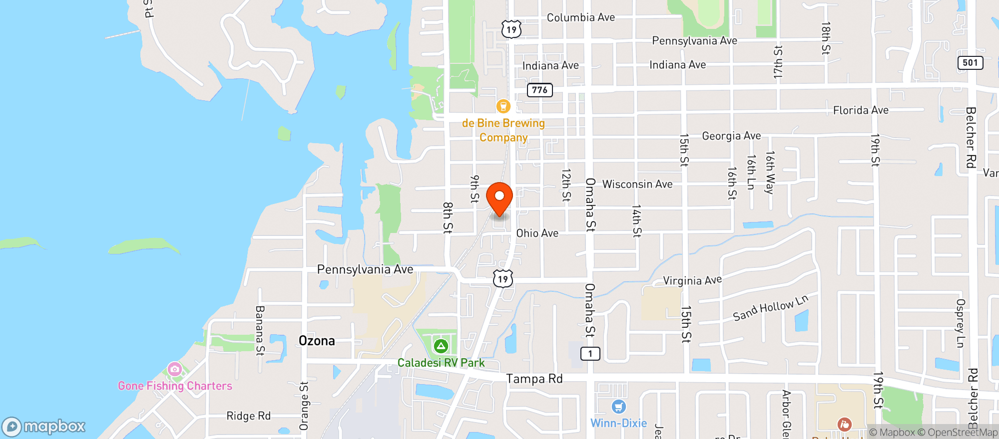 Map showing Stilt House Brewery
