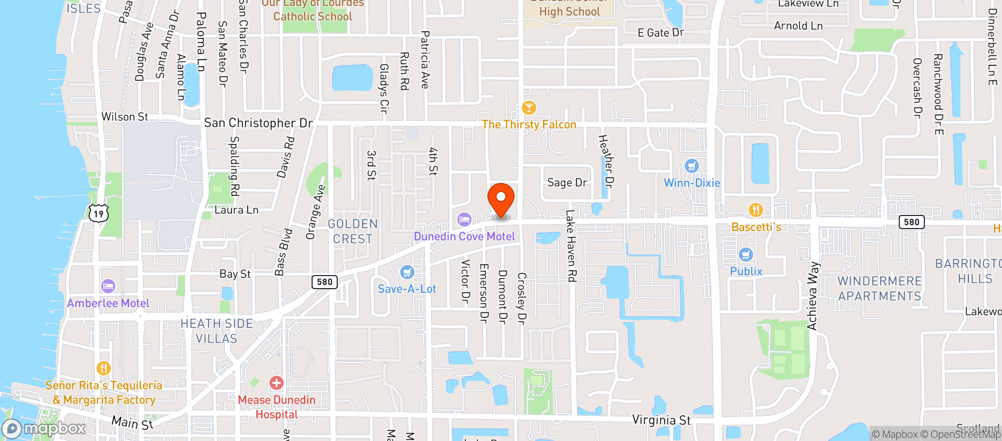 Map showing Carmelitas Mexican Grill