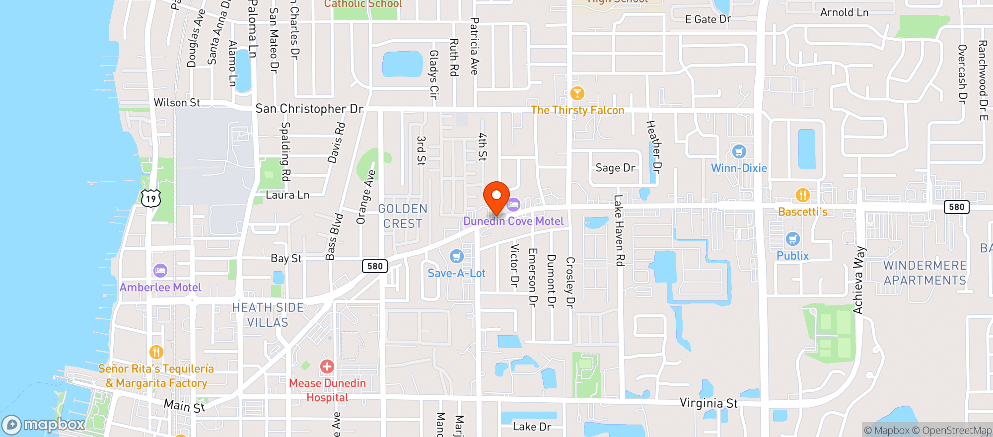 Map showing Clase Azul Bar & Grill