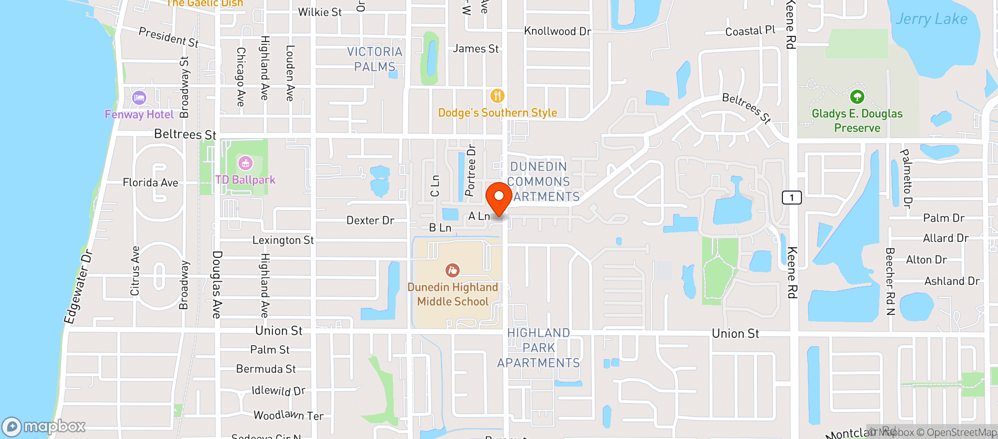 Map showing Tom Yum Thai & Sushi Restaurant
