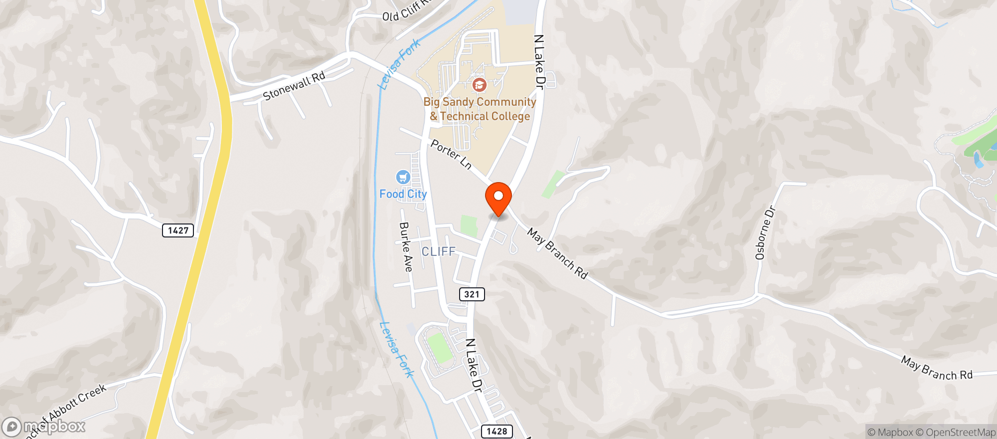 Map showing GOOD SPIRITS PRESTONBURG