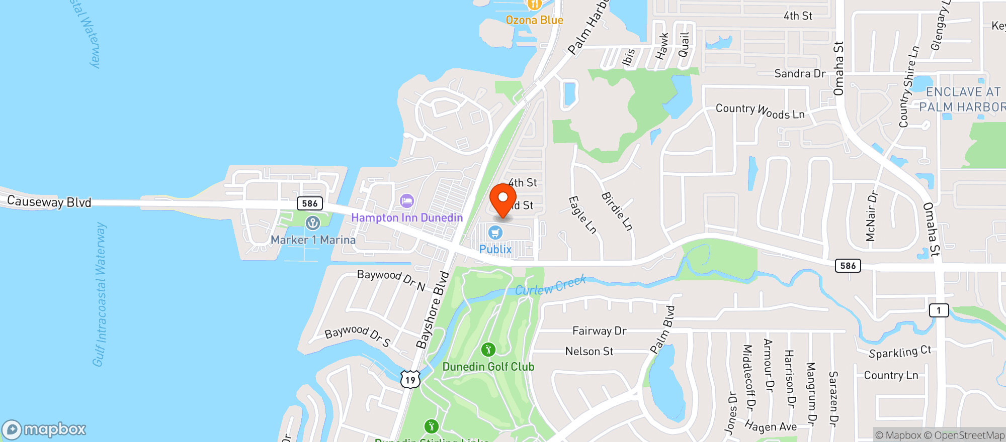 Map showing Publix