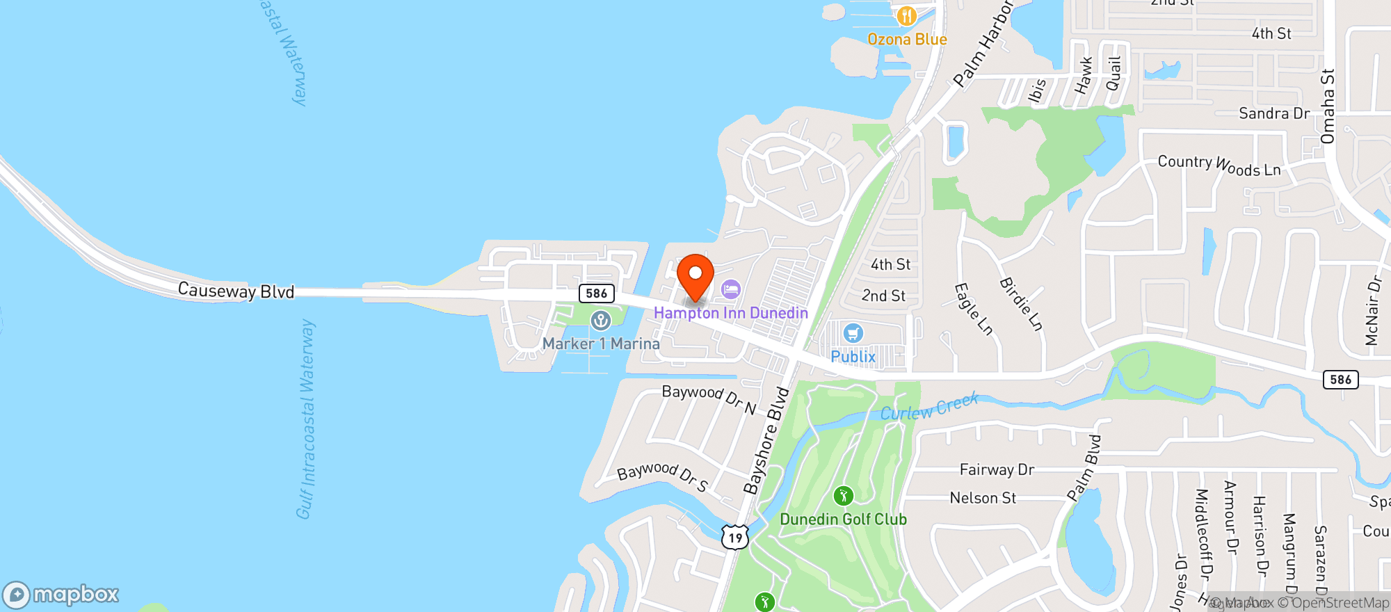 Map showing Frenchy’s Outpost Bar & Grill