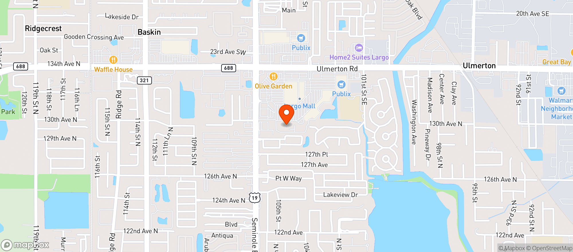 Map showing Publix