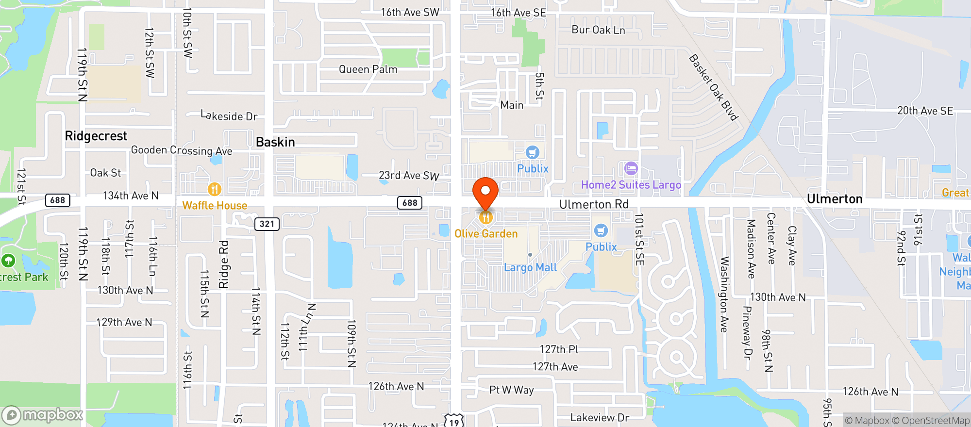 Map showing Target Store