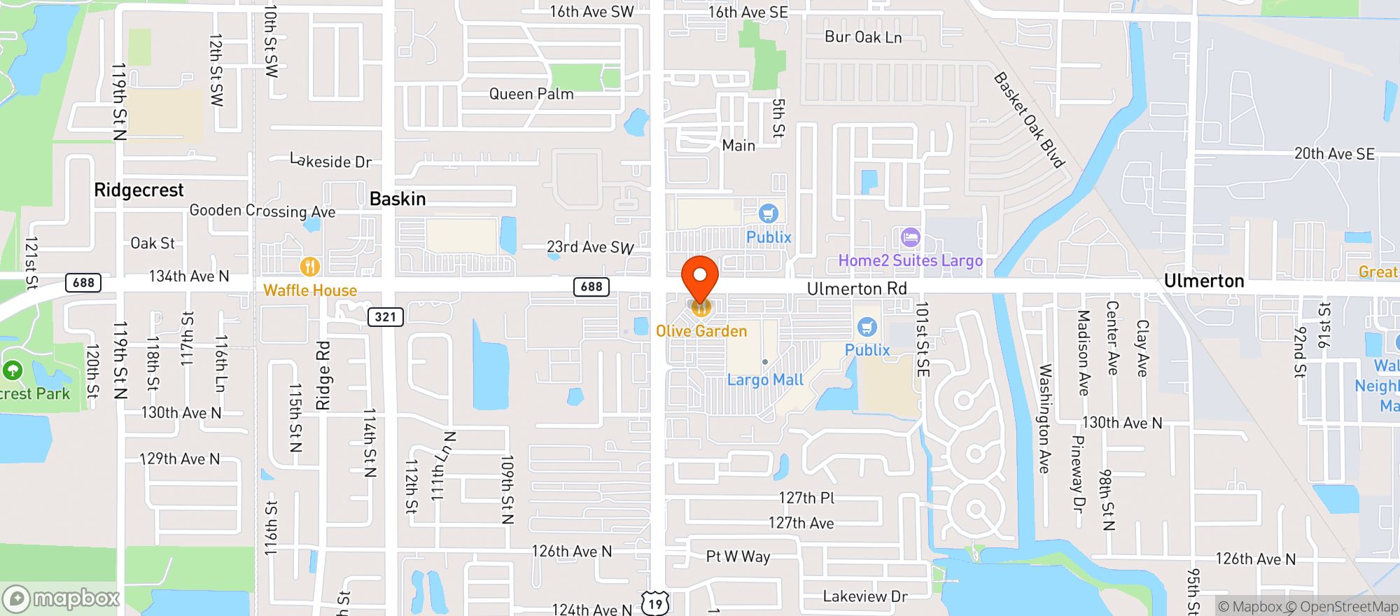 Map showing Buffalo Wild Wings Gril #788