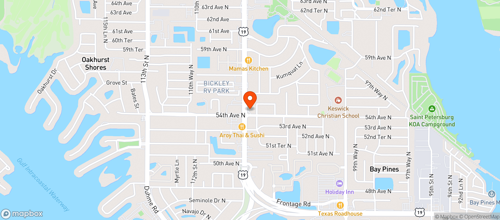 Map showing Stop N Go (seminole)