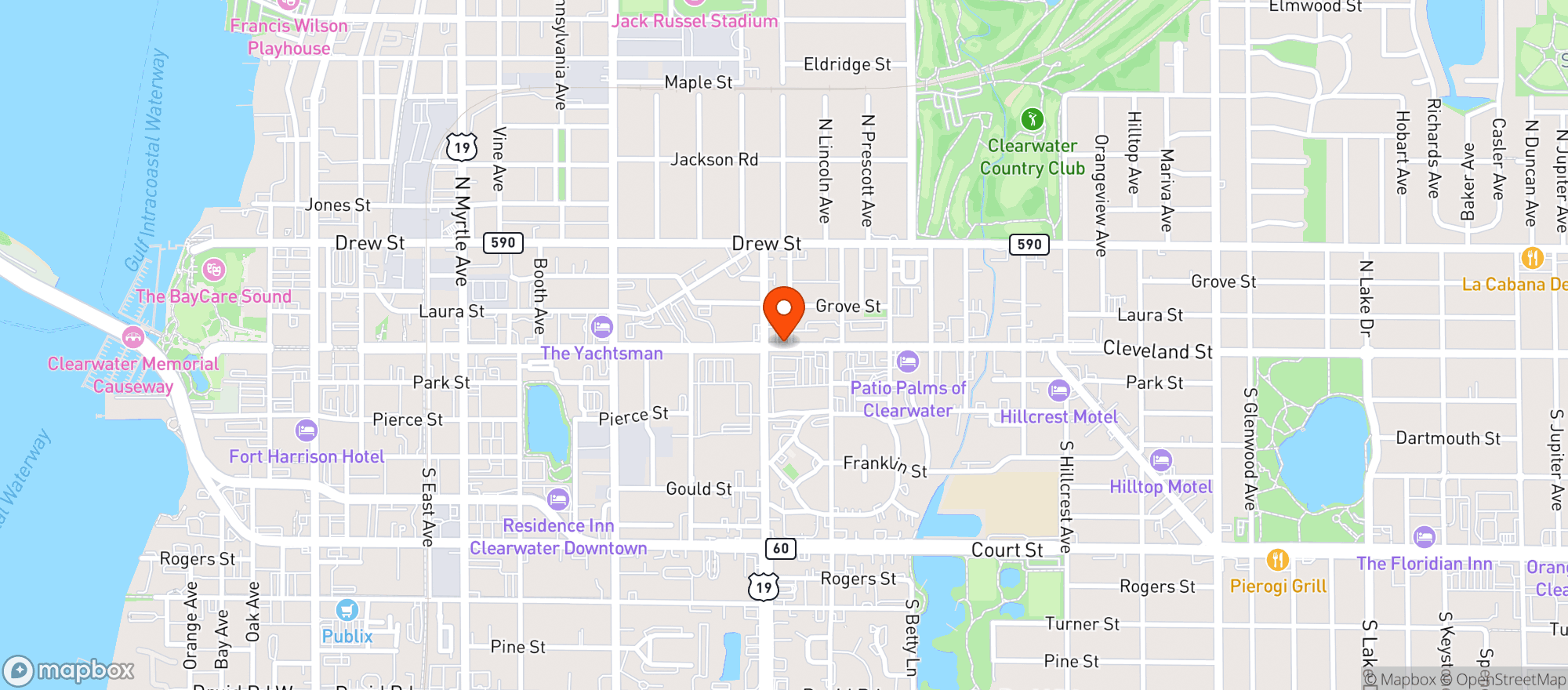 Map showing Charlies Sushi