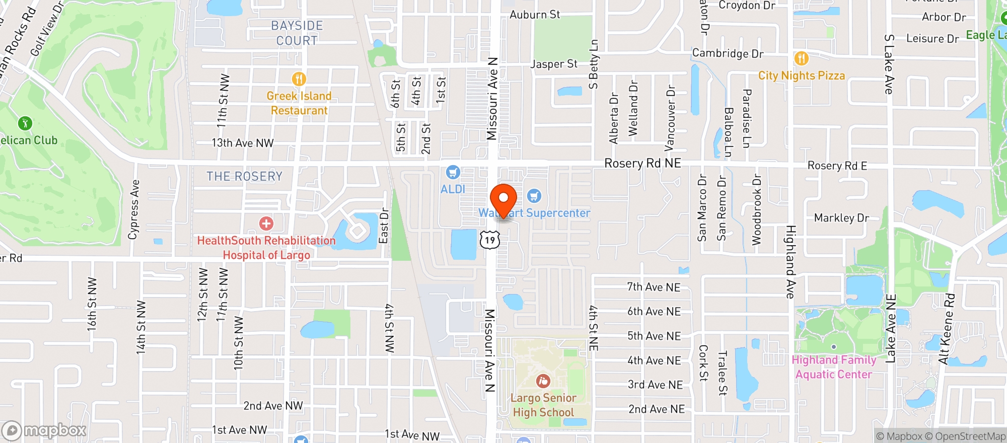 Map showing Walmart Supercenter