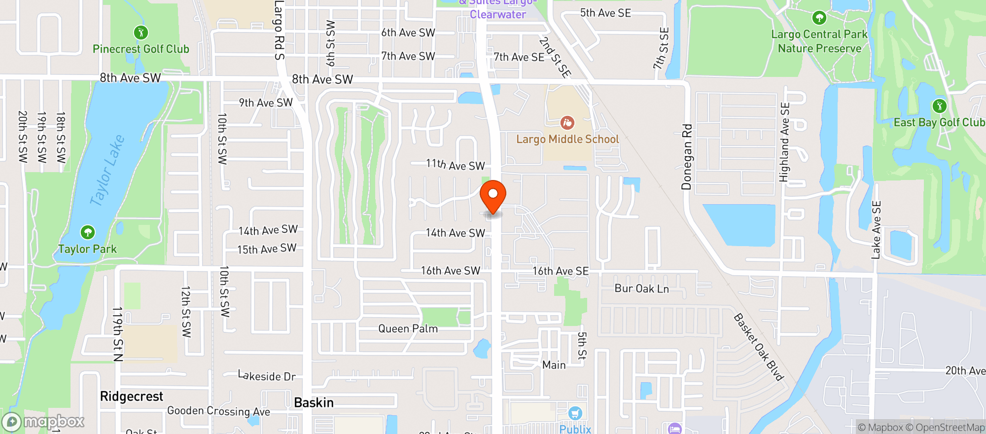 Map showing Largo Liquors