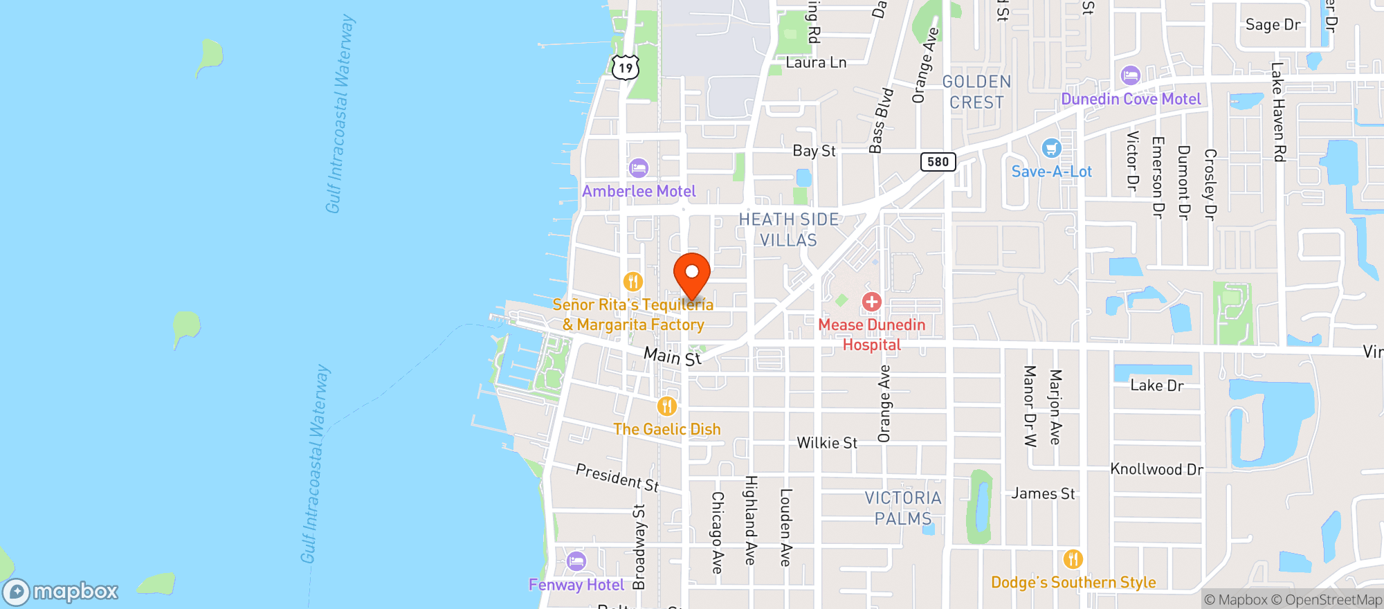 Map showing Pearly’s Beach Eats