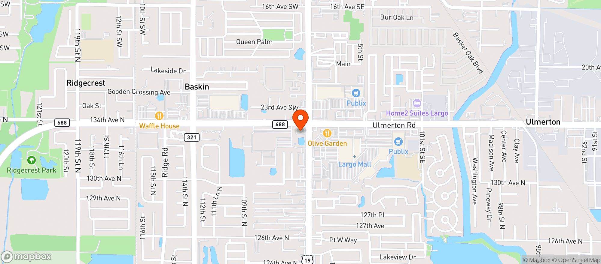 Map showing Circle K #9794