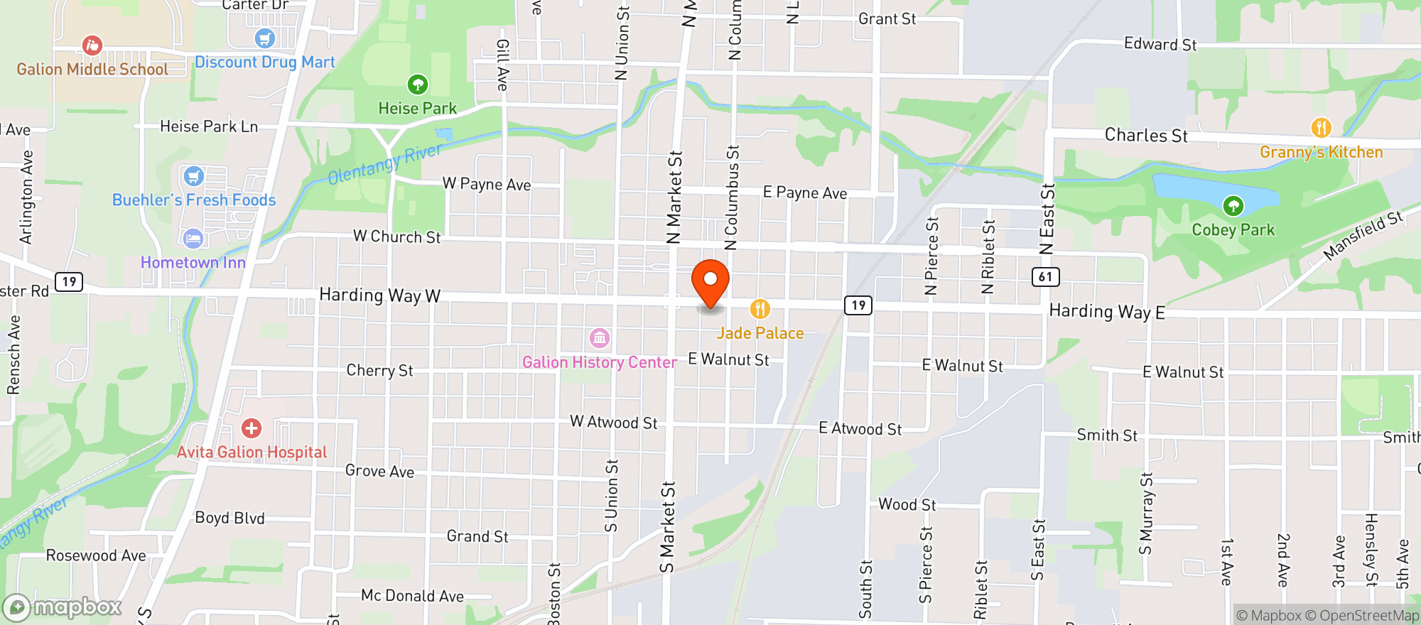Map showing Pub House 123