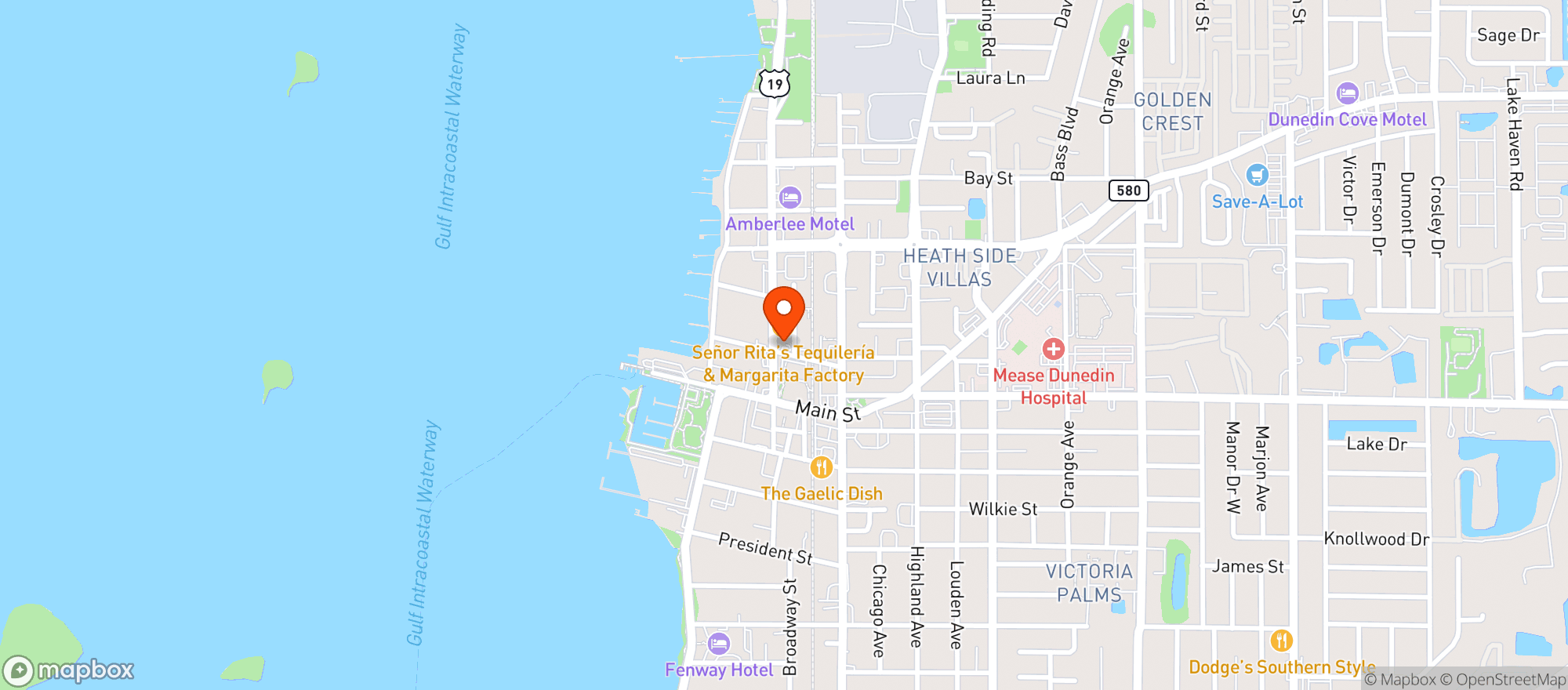 Map showing Senor Ritas