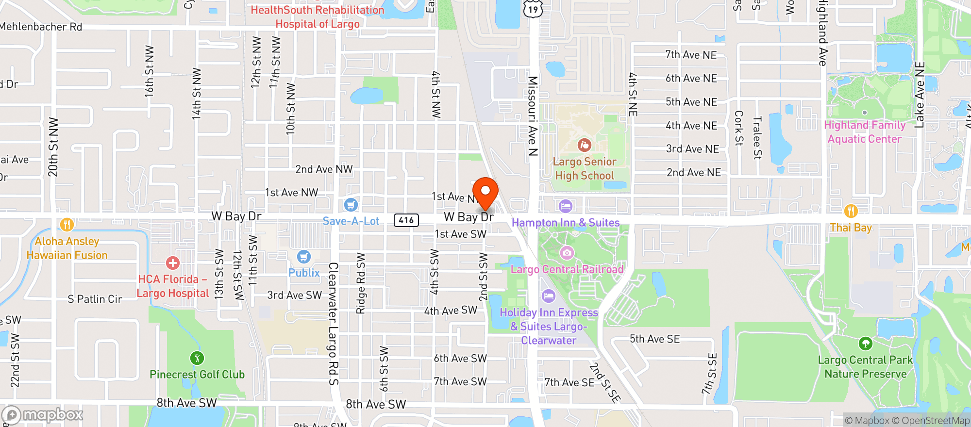 Map showing Cozy Cigar Lounge