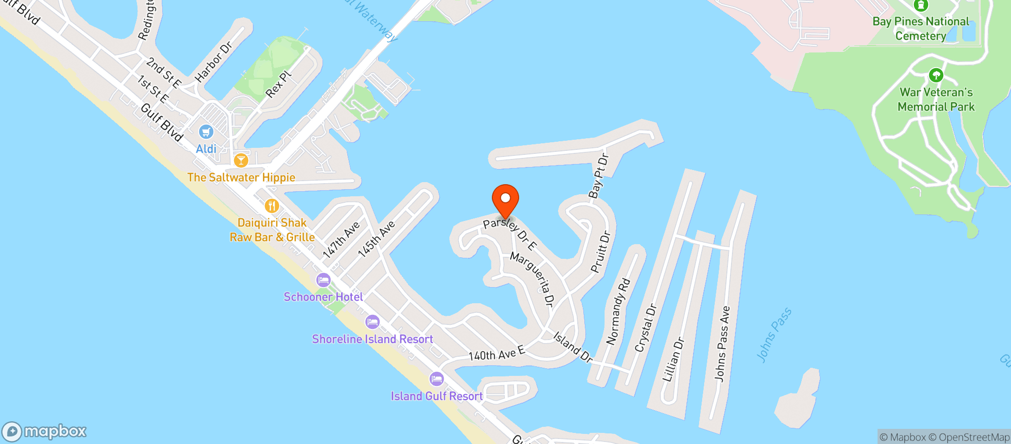 Map showing Elks Lodge