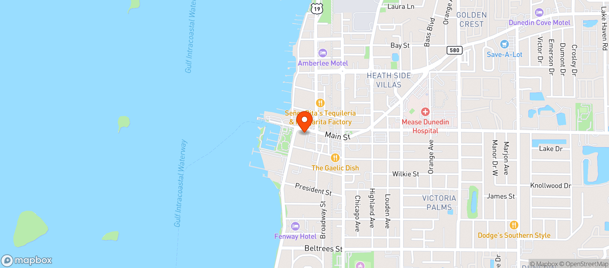 Map showing Sea Sea Riders Restaurant