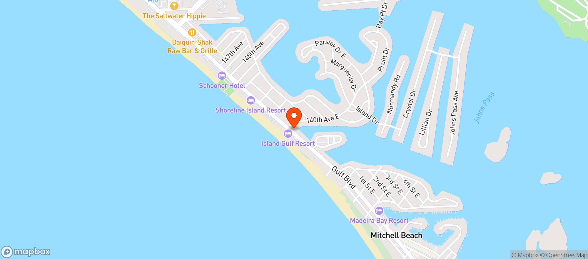 Map showing Corner Kitchen + Coffee House