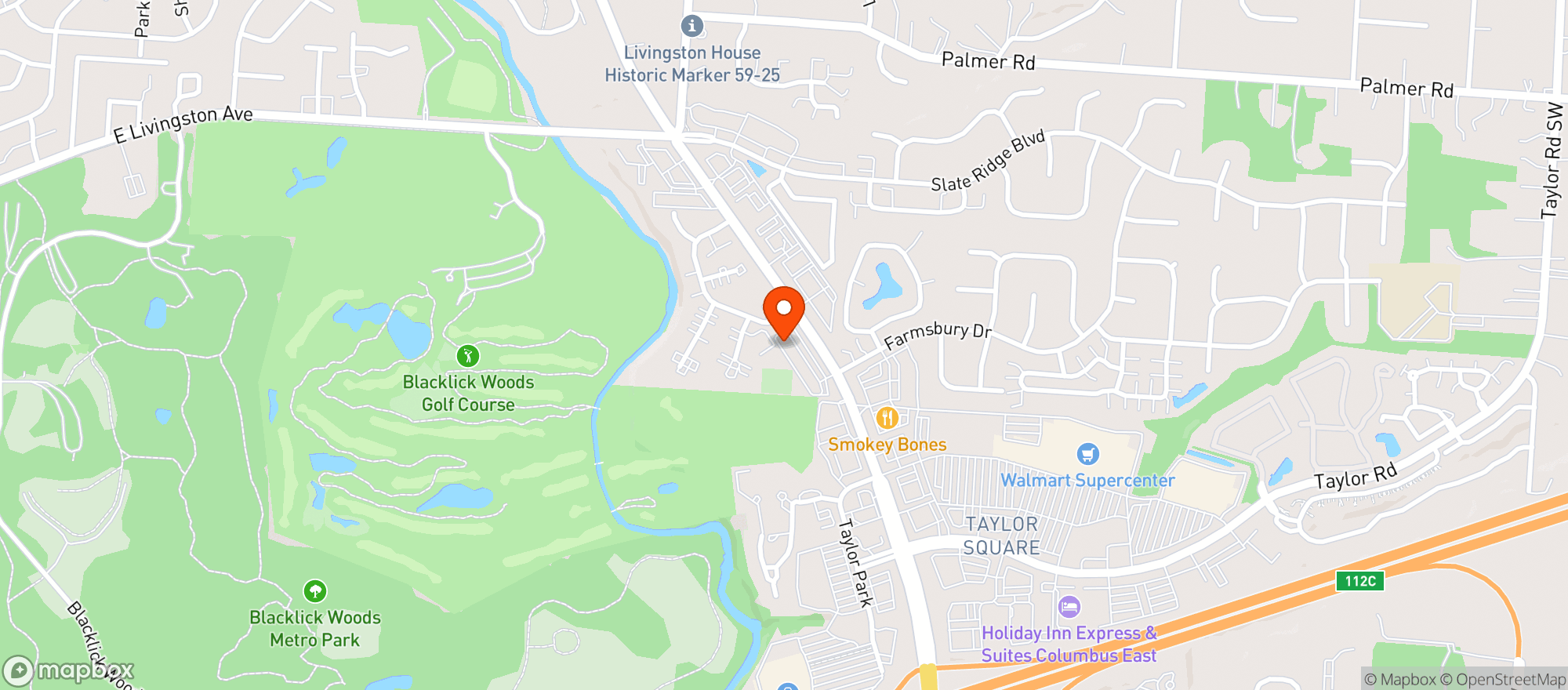 Map showing Vaporfi - Reynoldsburg
