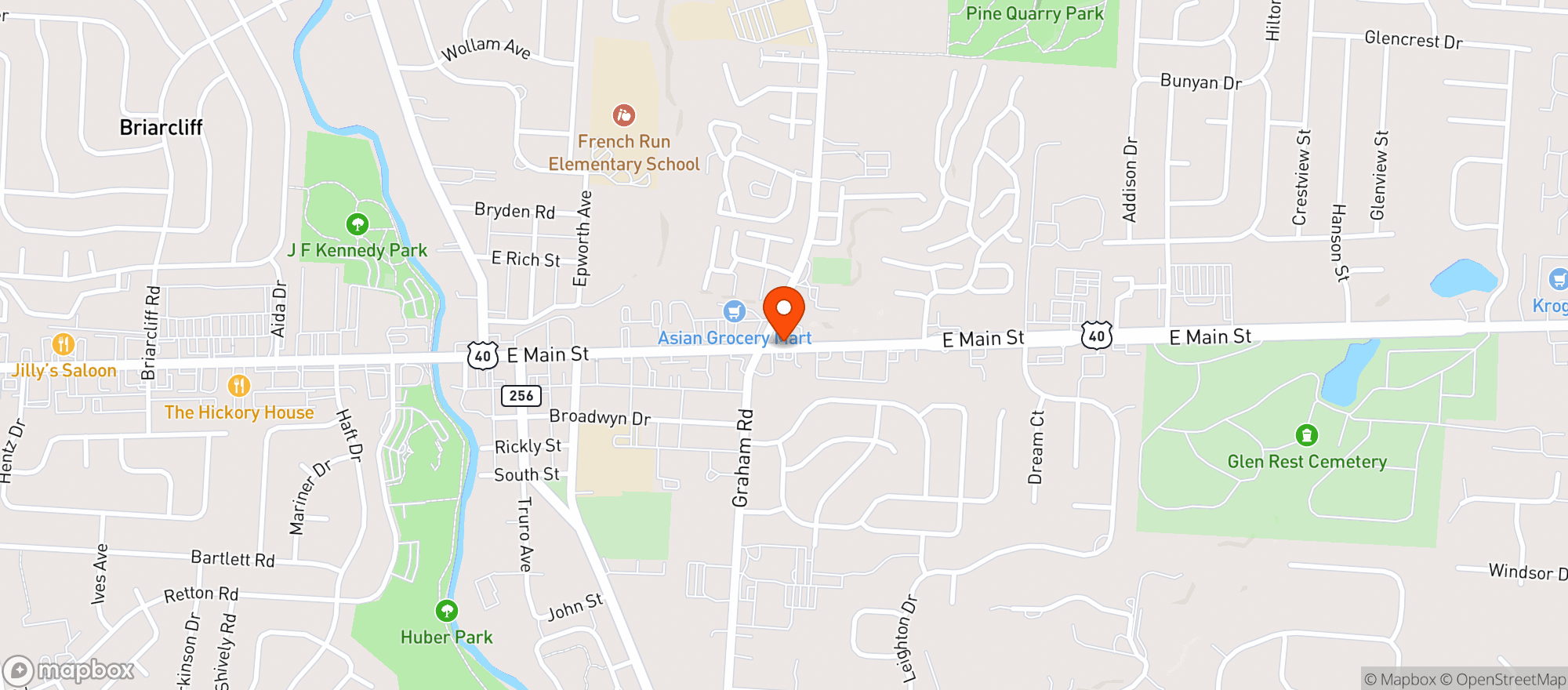 Map showing Sunoco