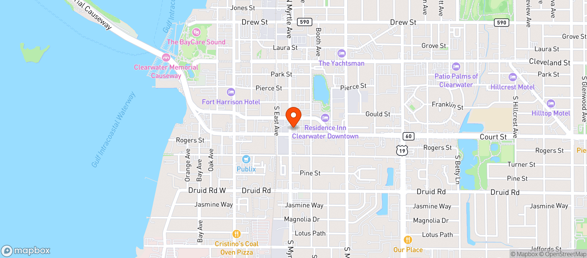 Map showing SUNSHINE LIQUORS