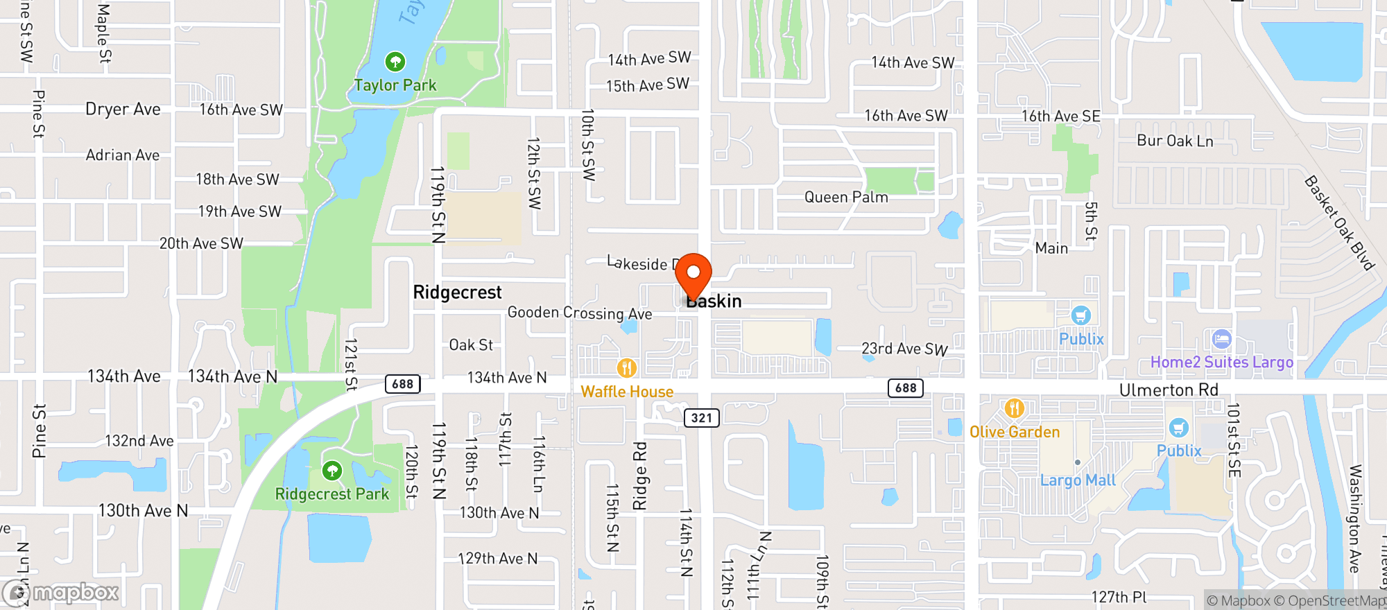 Map showing Beer World Of Largo