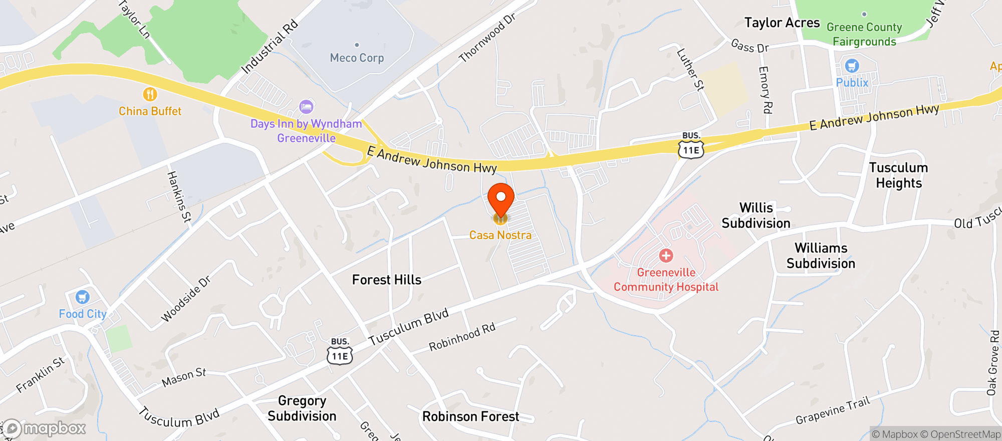 Map showing Gnc