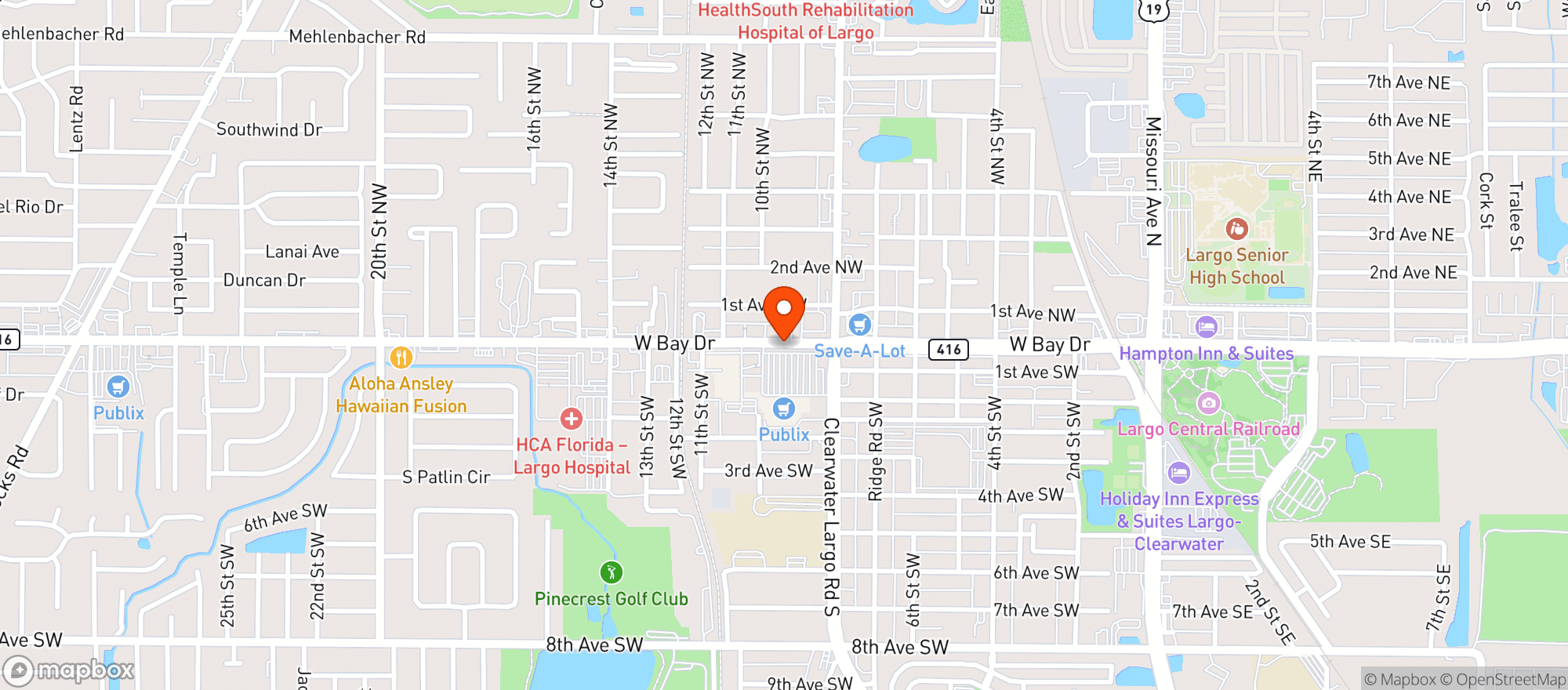 Map showing Publix Super Market