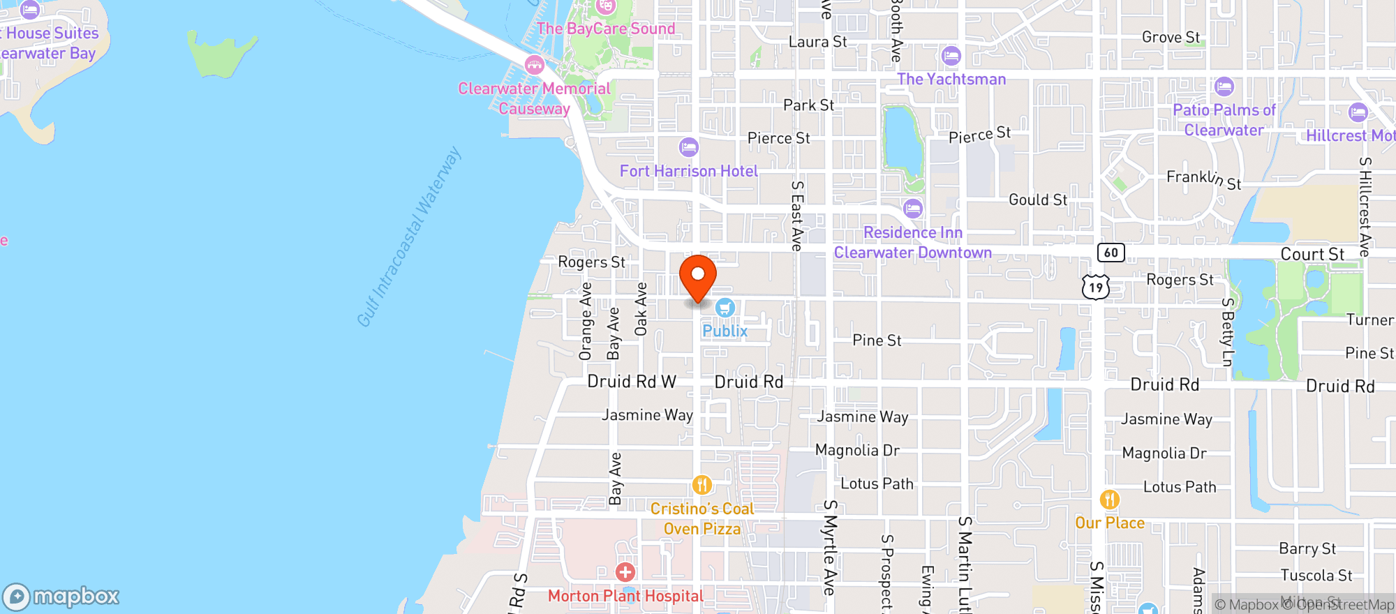 Map showing Publix Super Market