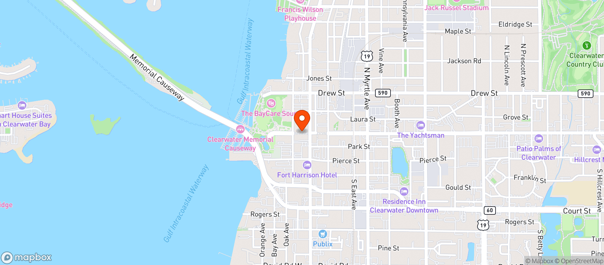 Map showing Clear Sky On Cleveland