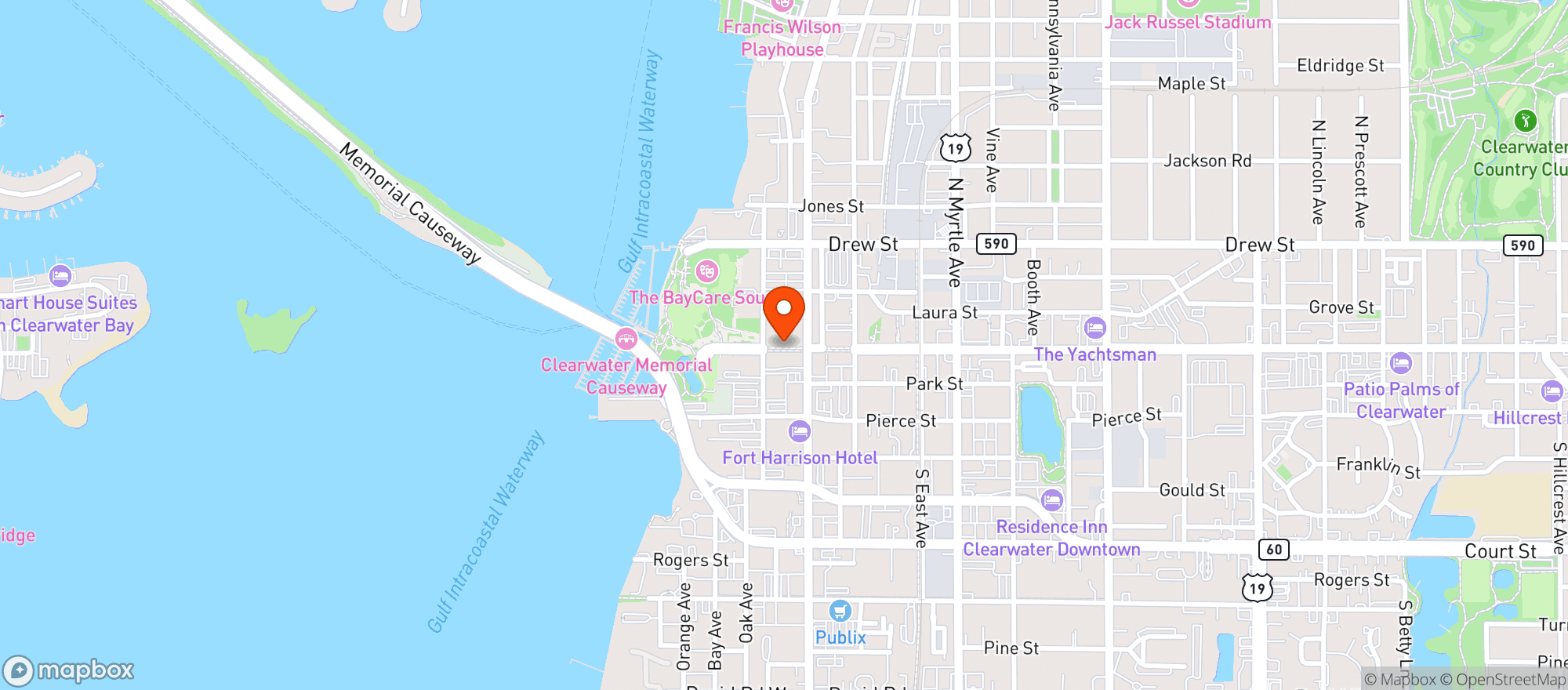 Map showing Tequilas Mexican Grill & Cantina