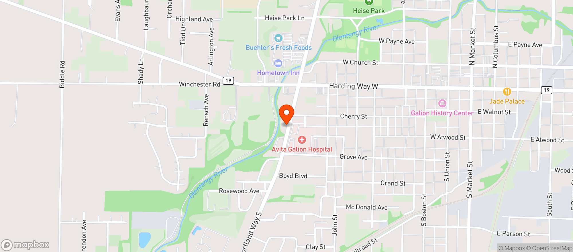 Map showing Buehlers Fresh Foods