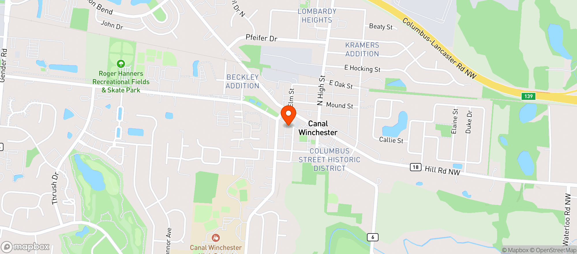 Map showing Sweet Harmony Canal