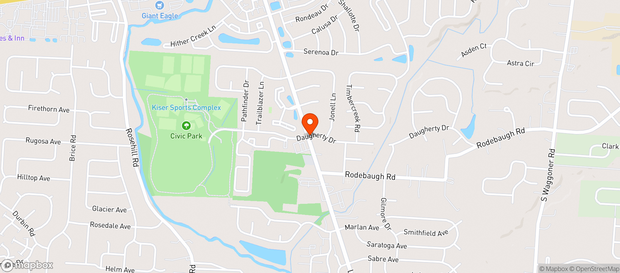 Map showing Ameristop - Reynoldsburg