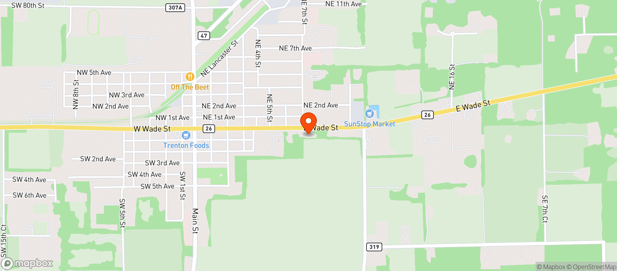 Map showing 806 Liquor Express