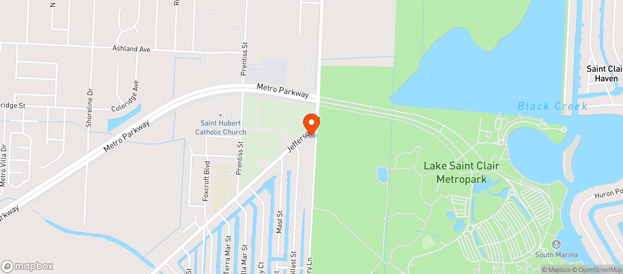 Map showing Metro Party Shoppe