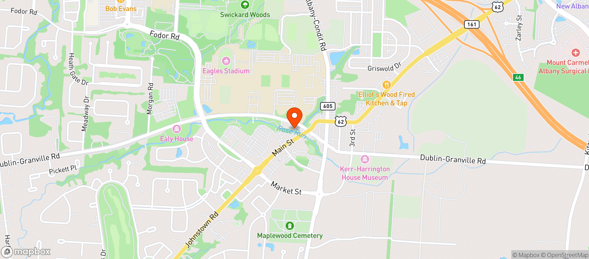 Map showing Brewdog New Albany