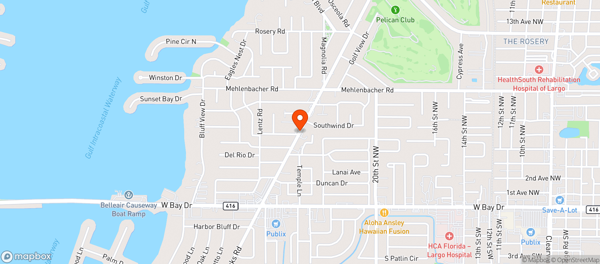Map showing Belleair Market