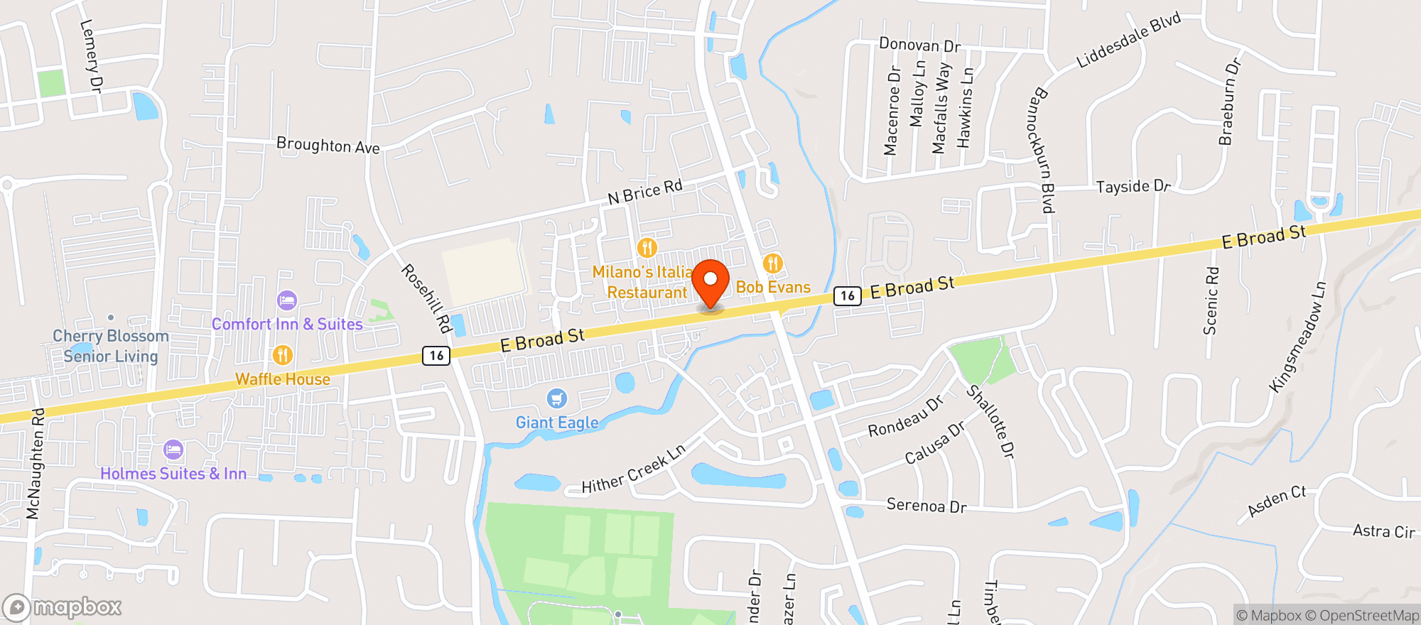 Map showing Kroger Sav On Store