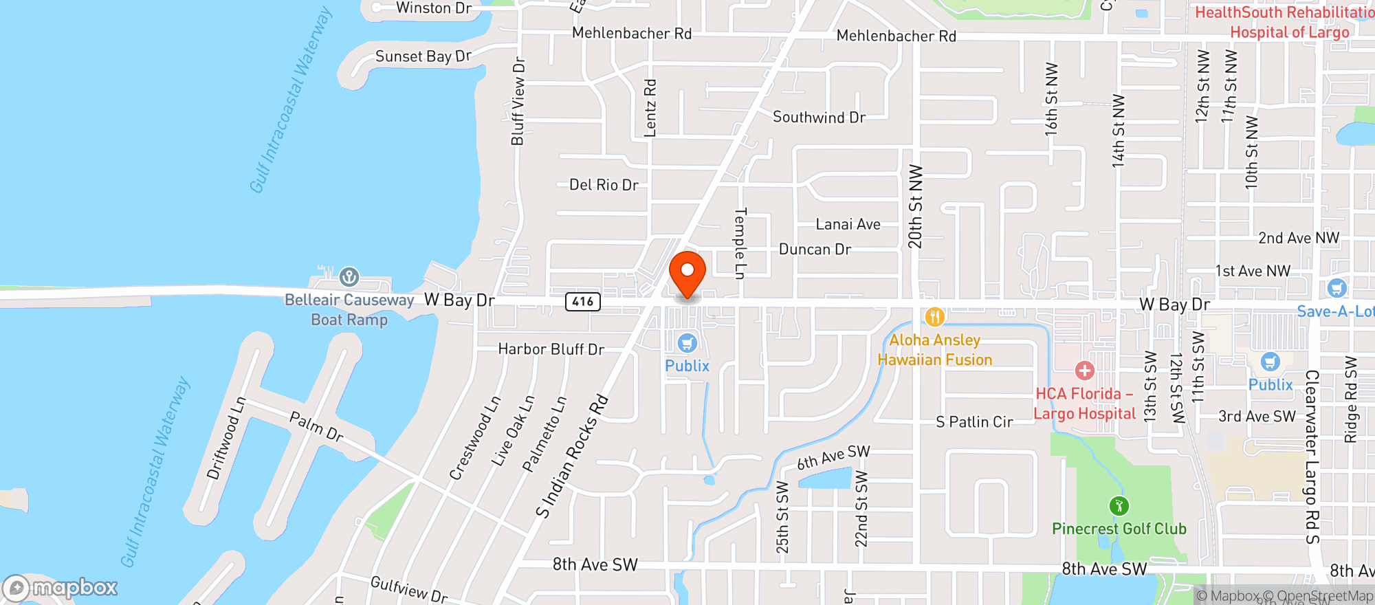 Map showing Publix Super Market