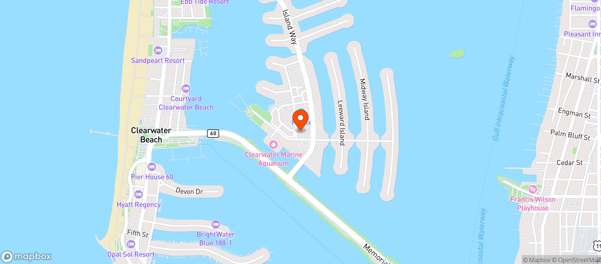 Map showing Market At Island Estates