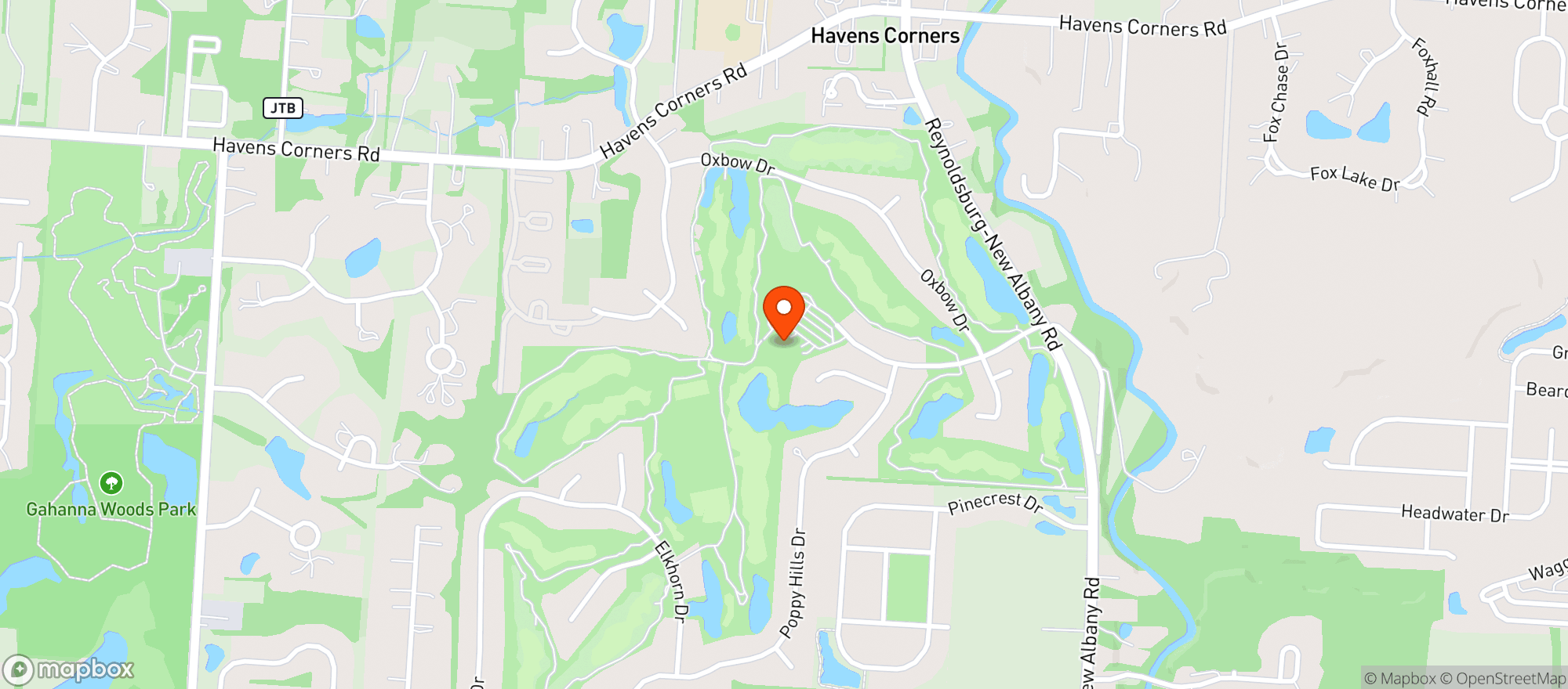 Map showing Jefferson Golf Course