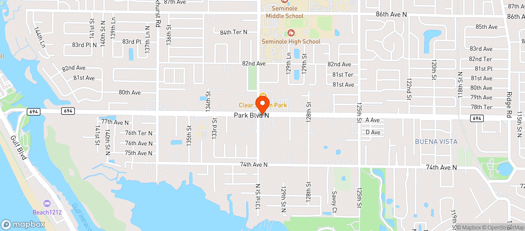 Map showing Lucky Neighborhood Stores
