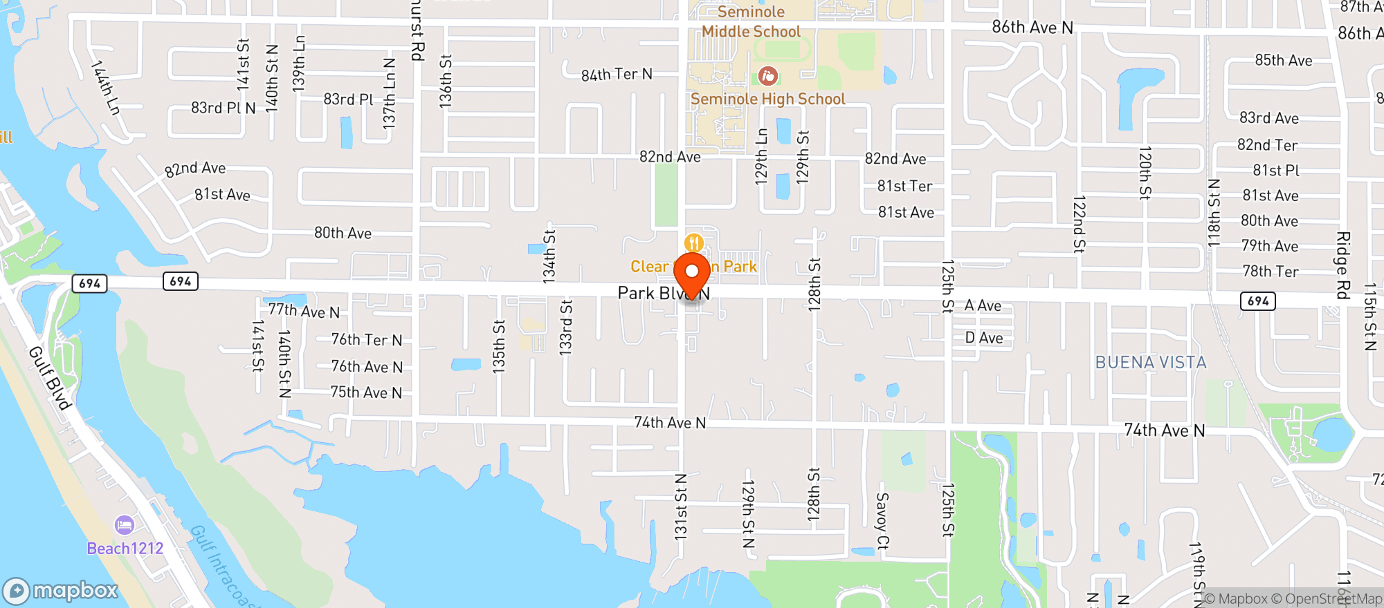 Map showing Lucky Neighborhood Store
