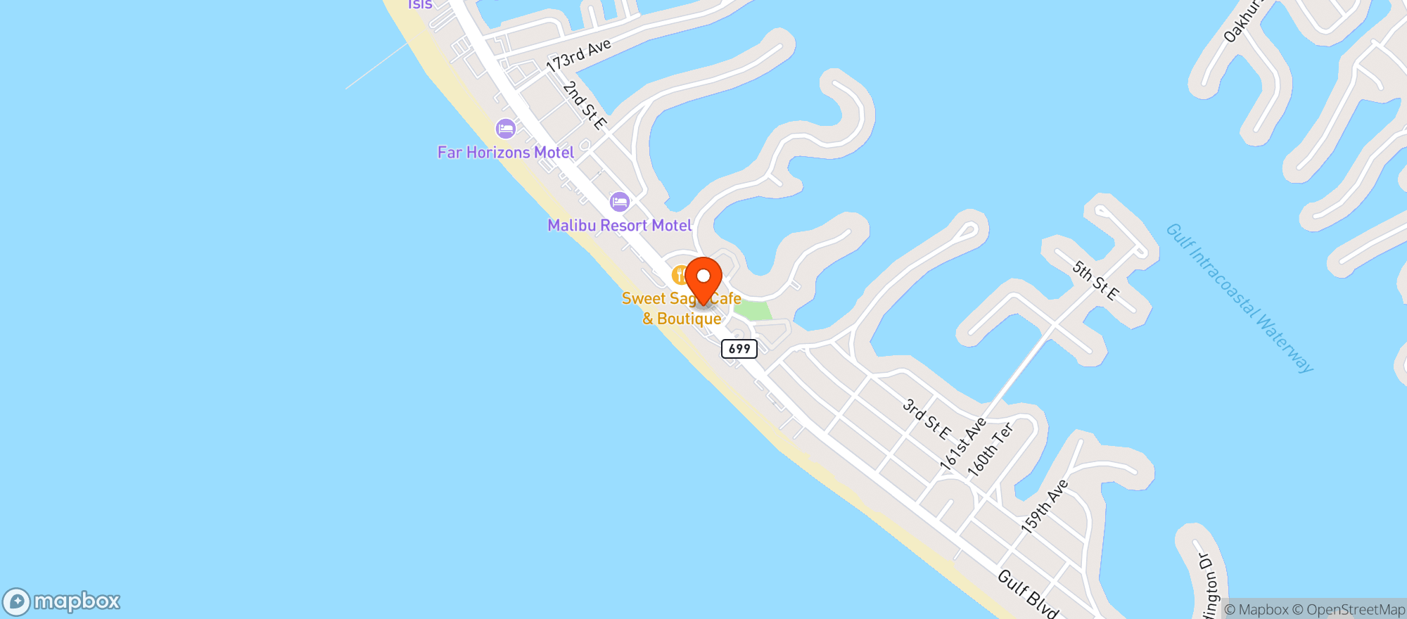 Map showing The Conch Grill & Raw Bar