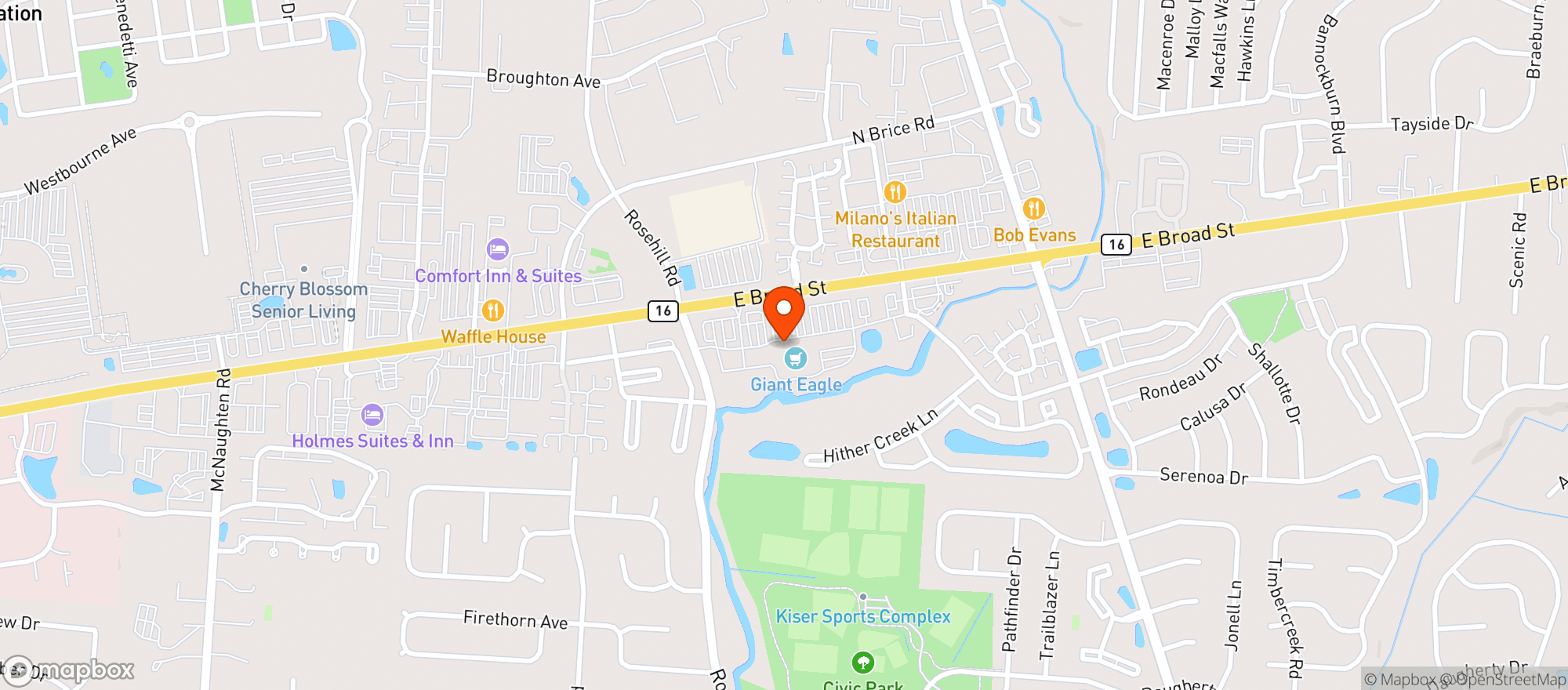 Map showing Giant Eagle #6513