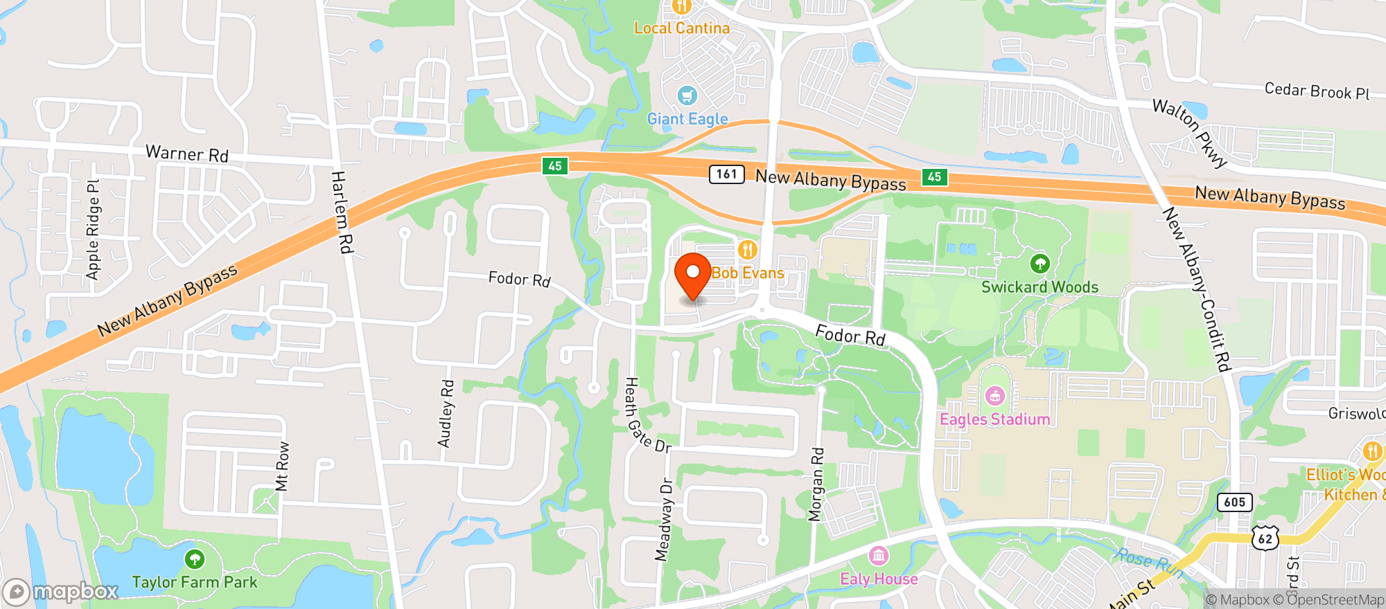 Map showing Kroger