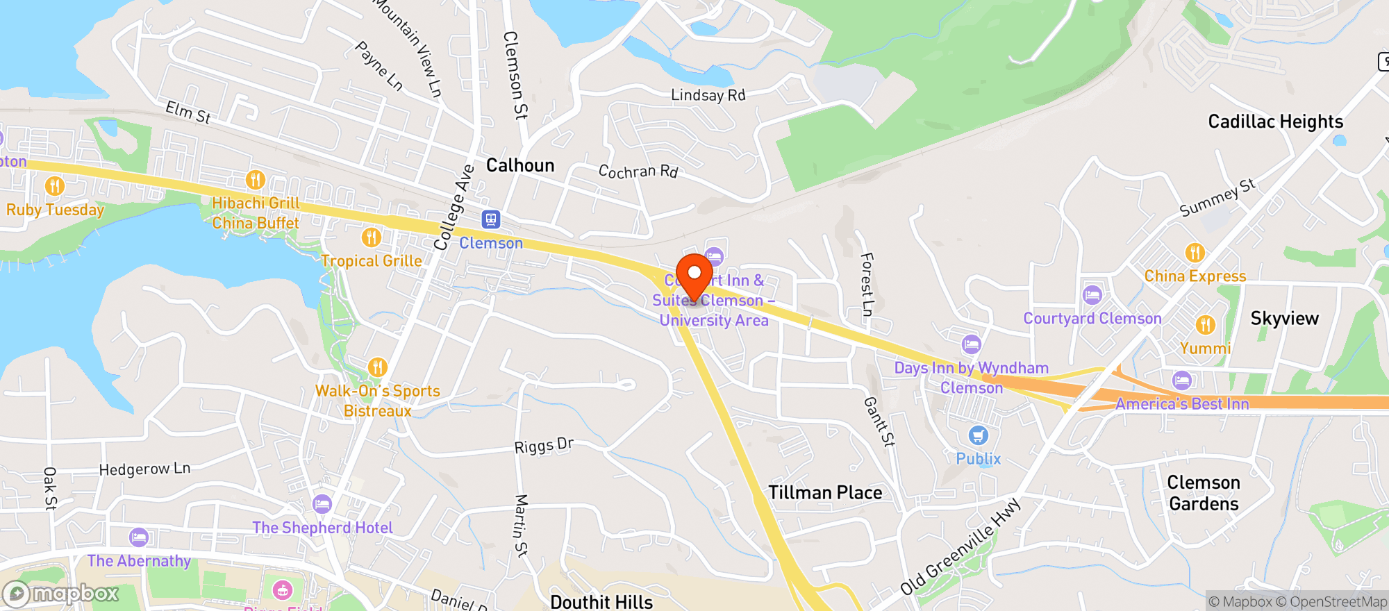 Map showing Cvs